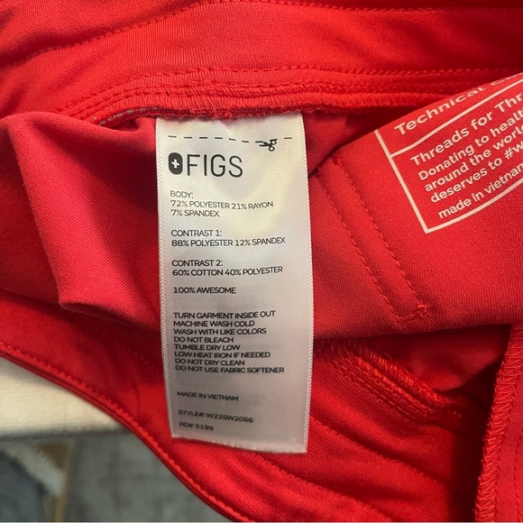 Figs red scrub pants size S - Picture 8 of 10